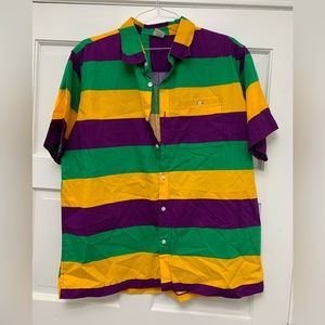 Mardi Gras button down
